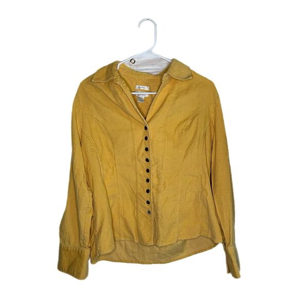 Christopher & Banks Women’s Yellow Corduroy Jacket, Medium, Pre-owned - Picture 3 of 6